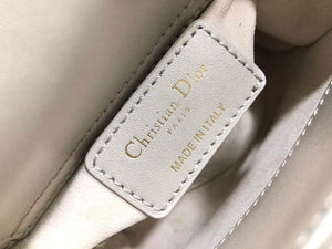 Dior S0856 MICRO LADY DIOR BAG Horizon Yellow and Pink Metallic Cannage Lambskin Embroidered with Beads - Default Title - View 9