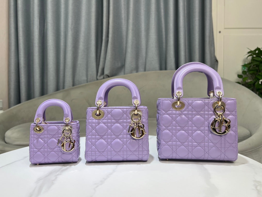 Dior S0856 Micro Lady Dior Bag Lilac Cannage Lambskin