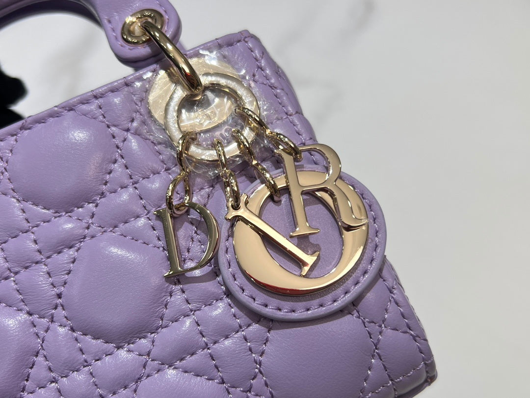 Dior S0856 Micro Lady Dior Bag Lilac Cannage Lambskin - Default Title - View 5