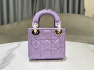 Dior S0856 Micro Lady Dior Bag Lilac Cannage Lambskin - Default Title - View 6