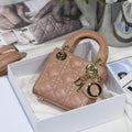 Dior S0856 MICRO LADY Dior Bag Tan Cannage Lambskin - luxibagsmall