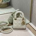 Dior S0856 MICRO LADY Dior Bag White Cannage Lambskin - Default Title - View 1