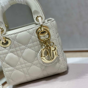 Dior S0856 MICRO LADY Dior Bag White Cannage Lambskin - Default Title - View 2