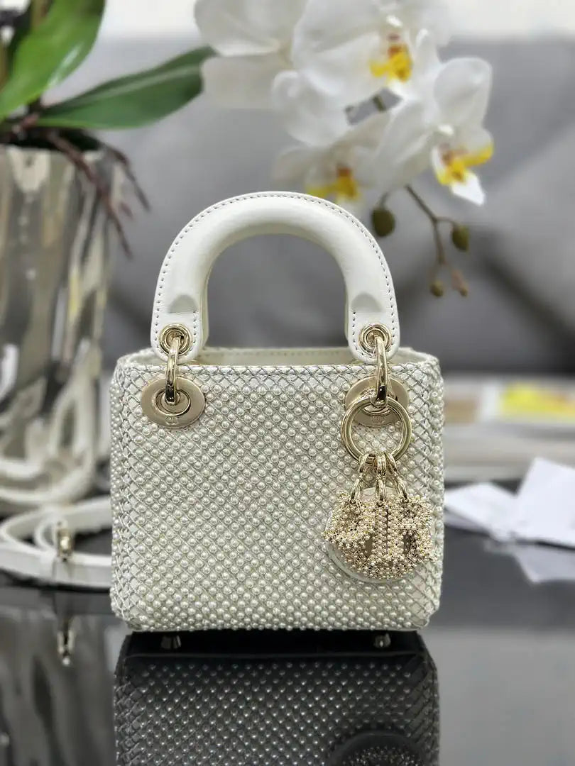 Dior S0856 Micro Lady Dior Embroidered Limited Edition Pearls
