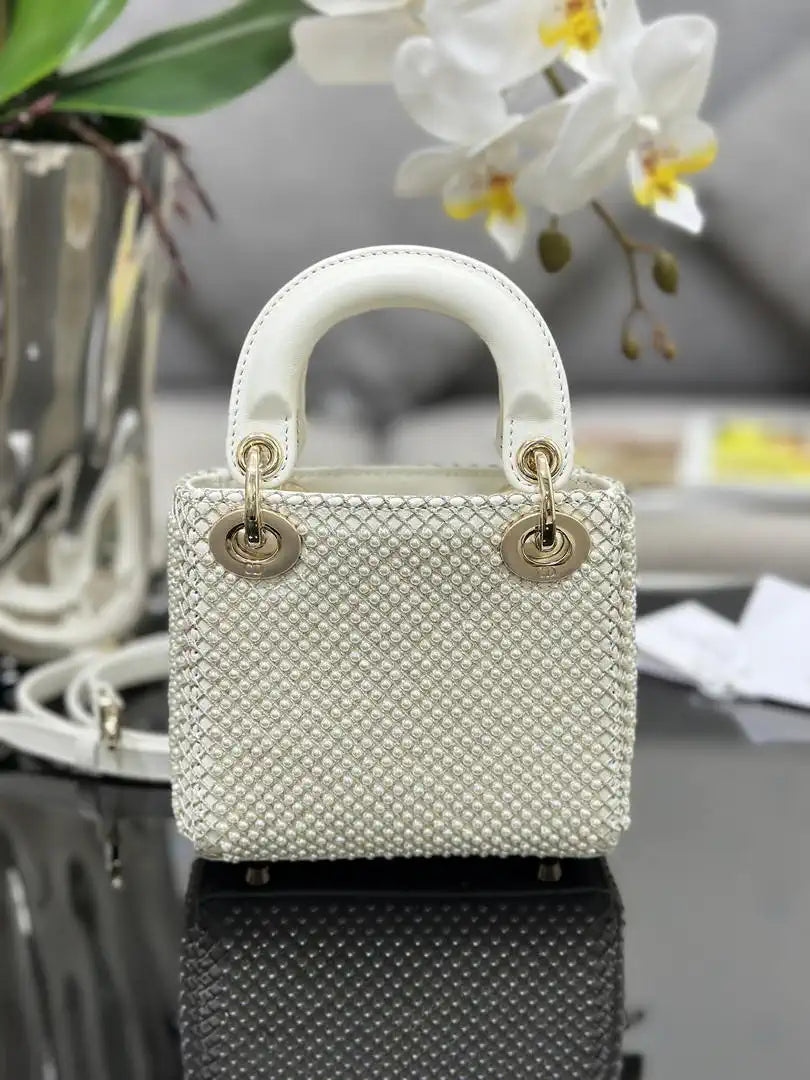Dior S0856 Micro Lady Dior Embroidered Limited Edition Pearls