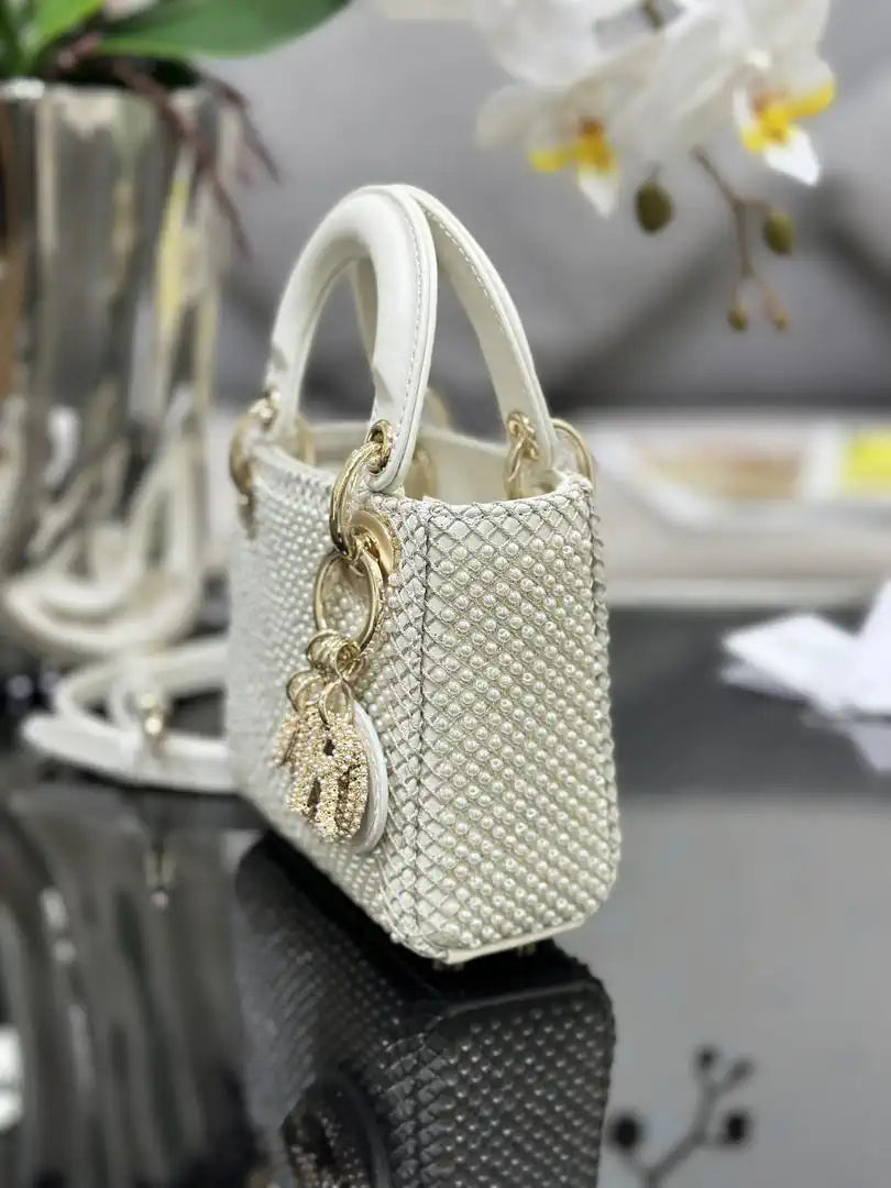 Dior S0856 Micro Lady Dior Embroidered Limited Edition Pearls