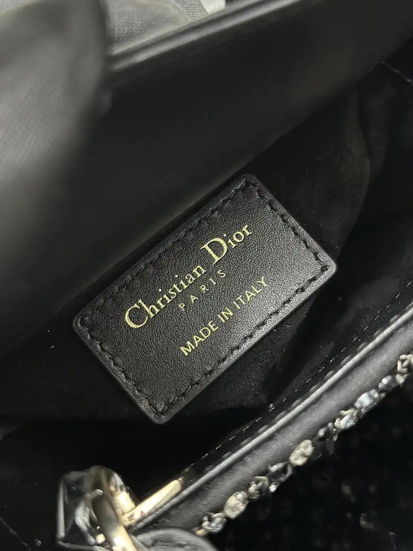 Dior S0856 Micro Lady Dior Limited edition Embroidered Beaded Black