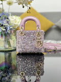 Dior S0856 Micro Lady Dior Limited edition Embroidered Beaded Pink