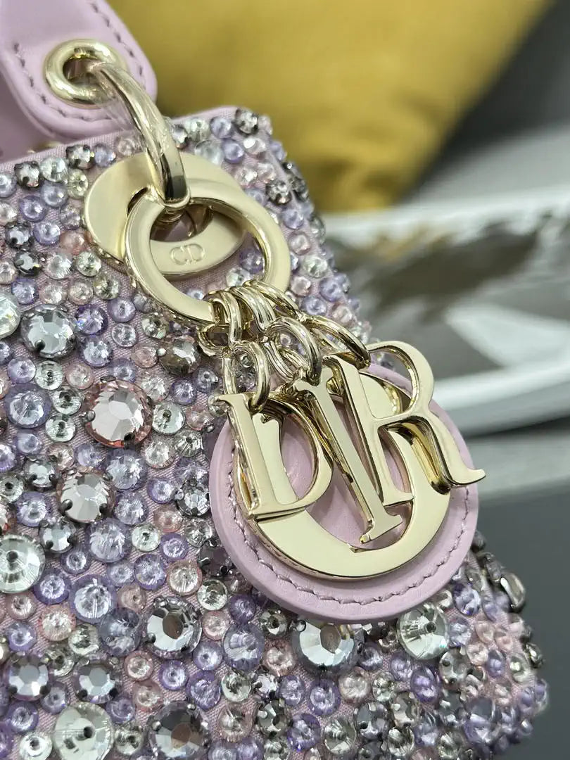 Dior S0856 Micro Lady Dior Limited edition Embroidered Beaded Pink