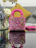Dior S0856 Micro Lady Dior Limited edition Embroidered Beaded Red