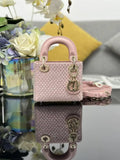 Dior S0856 Micro Lady Dior Limited edition Embroidery with pink beads