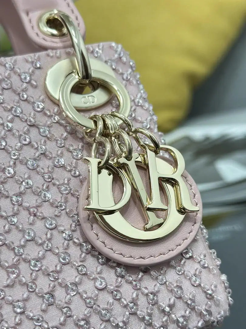 Dior S0856 Micro Lady Dior Limited edition Embroidery with pink beads