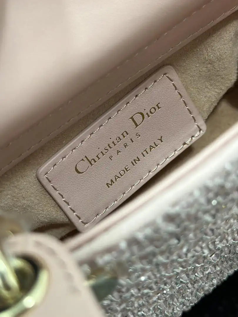 Dior S0856 Micro Lady Dior Limited edition Embroidery with pink beads