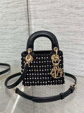 Dior S0856 Micro Lady Dior Limited edition handmade beads Black