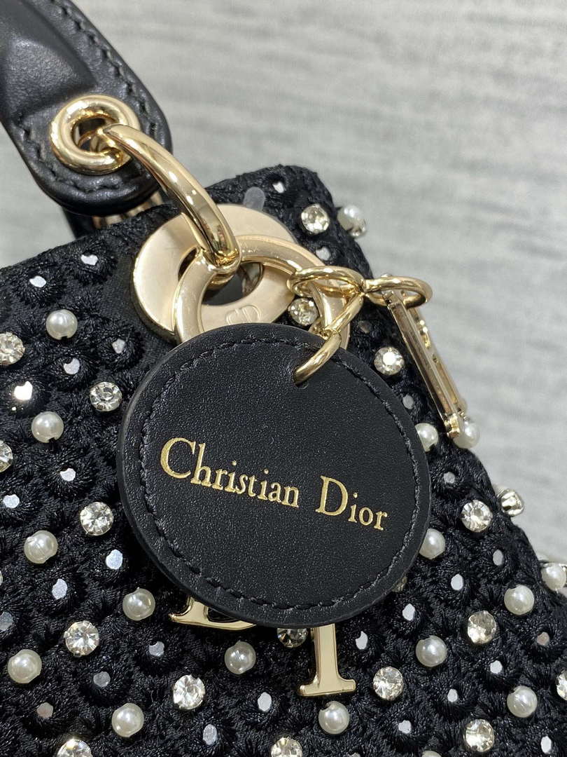 Dior S0856 Micro Lady Dior Limited edition handmade beads Black