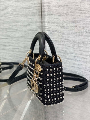 Dior S0856 Micro Lady Dior Limited edition handmade beads Black - Default Title - View 6