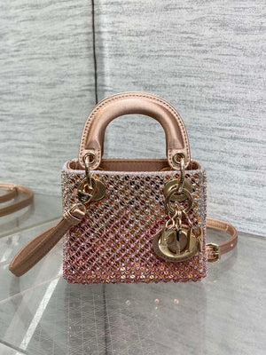 Dior S0856 Micro Lady Dior Limited edition handmade beads Pink - Default Title - View 2