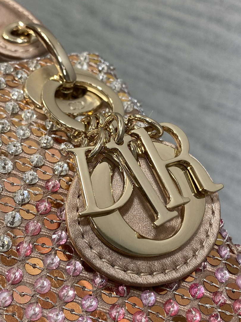 Dior S0856 Micro Lady Dior Limited edition handmade beads Pink
