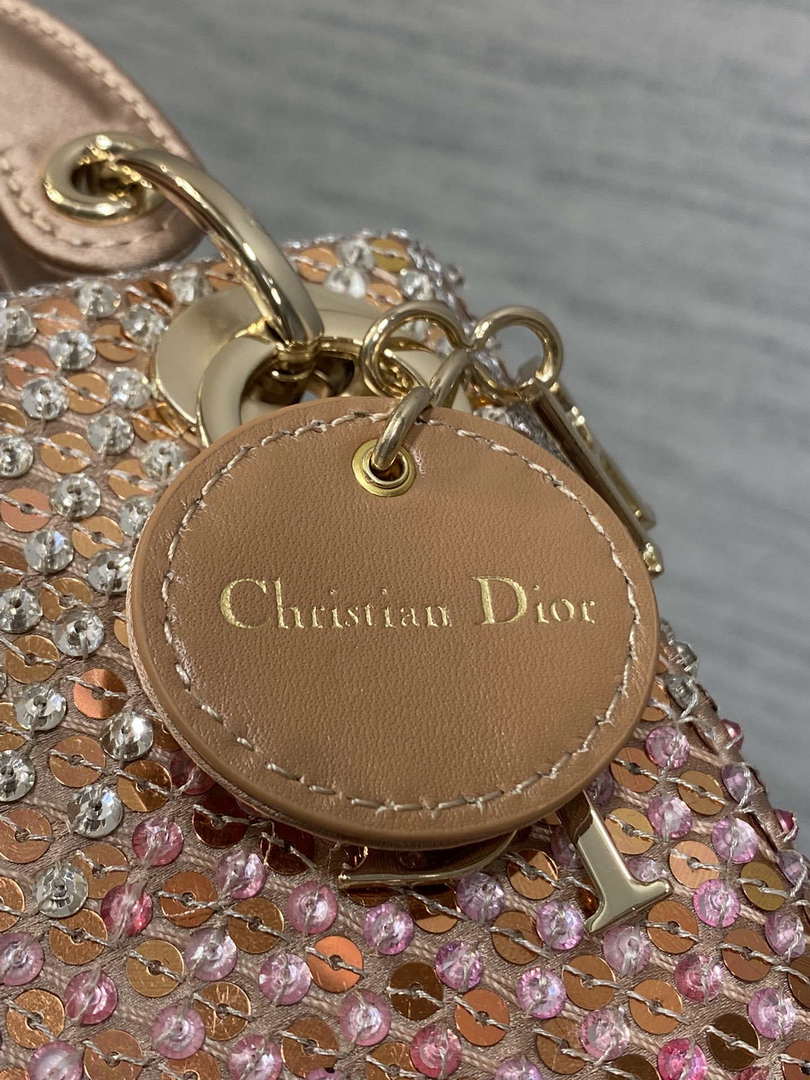 Dior S0856 Micro Lady Dior Limited edition handmade beads Pink