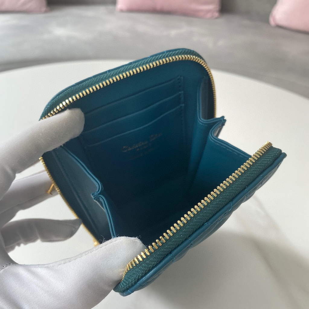Dior S0872 Lady Dior Phone Holder Cannage Lambskin Blue