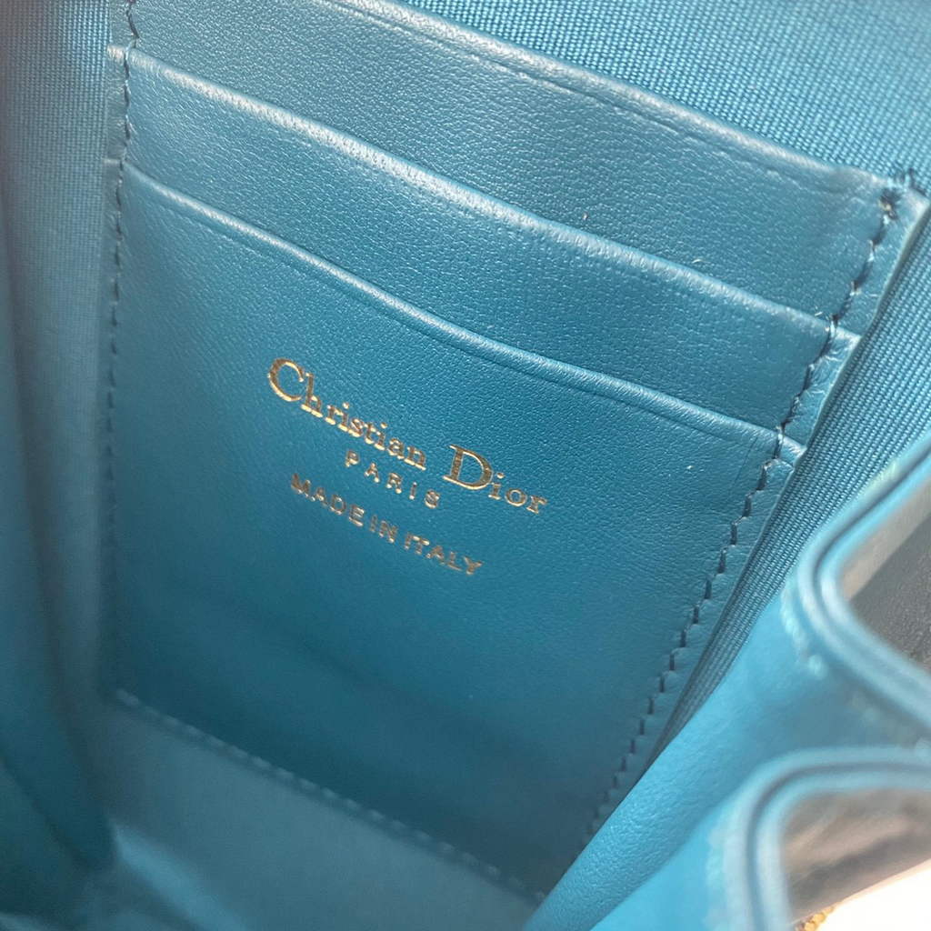 Dior S0872 Lady Dior Phone Holder Cannage Lambskin Blue