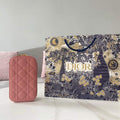 Dior S0872 Lady Dior Phone Holder Cannage Lambskin Pink - Default Title - View 1