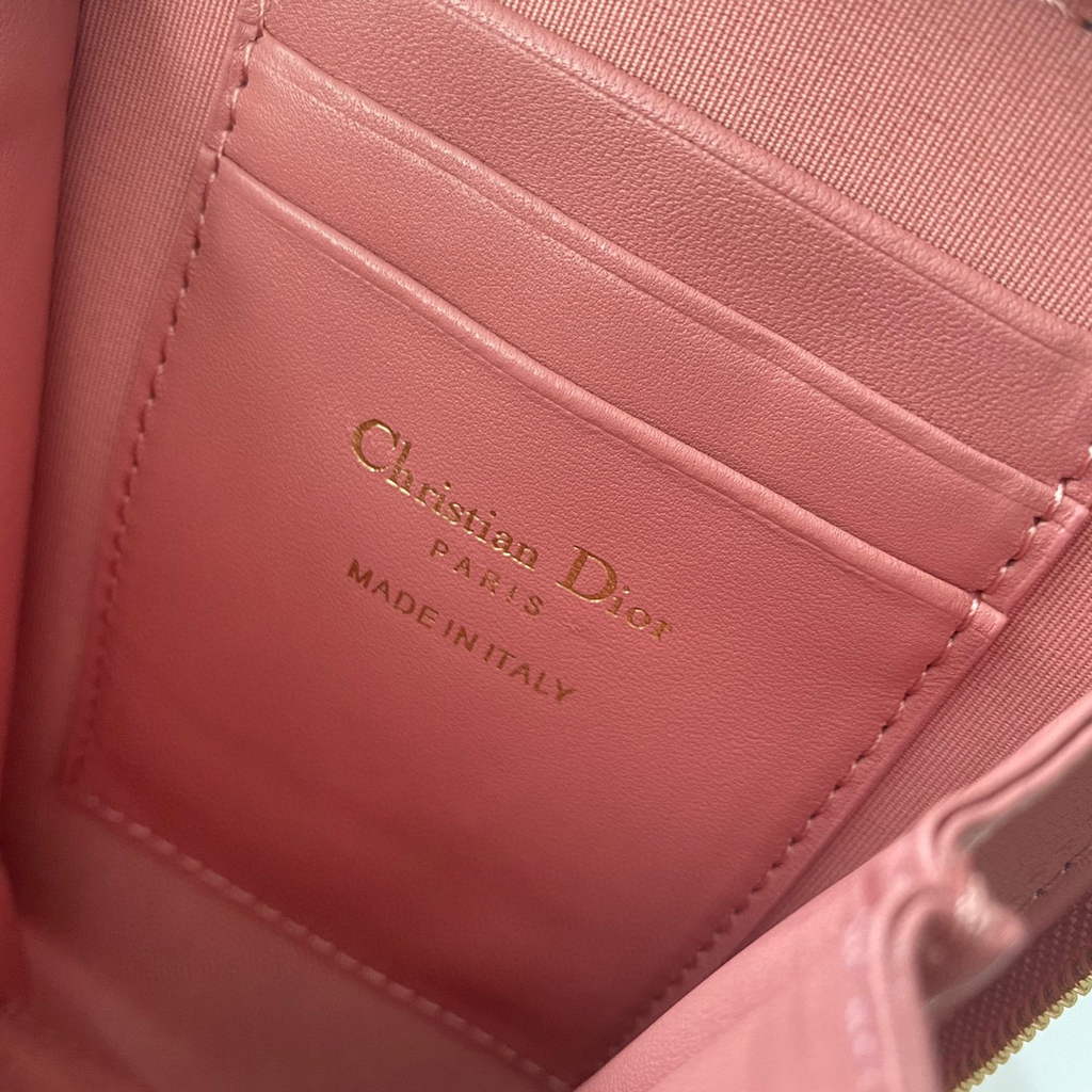 Dior S0872 Lady Dior Phone Holder Cannage Lambskin Pink
