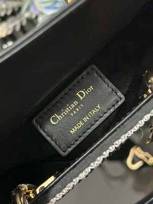 Dior S0910 Micro Lady D-joy Bag Embroidery crystal black - Default Title - View 9