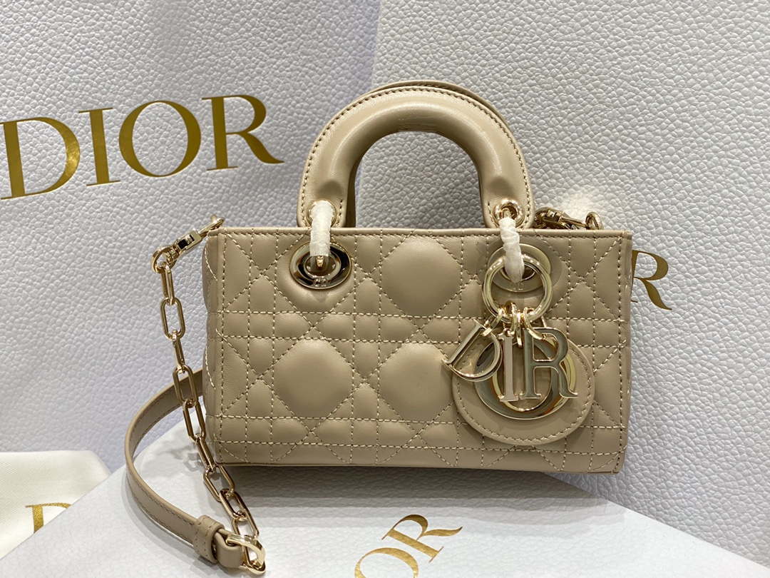 Dior S0910 Micro Lady D-joy Bag Sand Colored Cannage Lambskin - Default Title - View 2