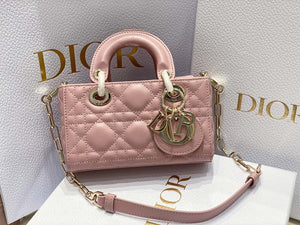 Dior S0910 Small Lady D-joy Bag Pink Cannage Lambskin - Default Title - View 2