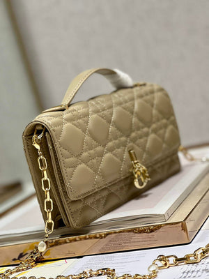 Dior S0980 Mini Miss Dior Bag Latte Cannage Lambskin Apricot - Default Title - View 2