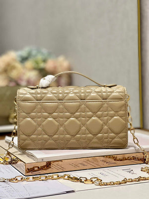 Dior S0980 Mini Miss Dior Bag Latte Cannage Lambskin Apricot - Default Title - View 5