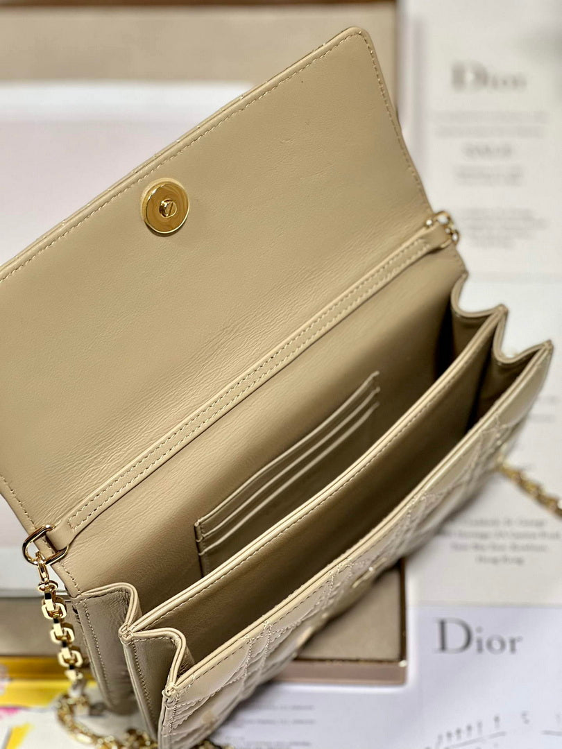 Dior S0980 Mini Miss Dior Bag Latte Cannage Lambskin Apricot - Default Title - View 8