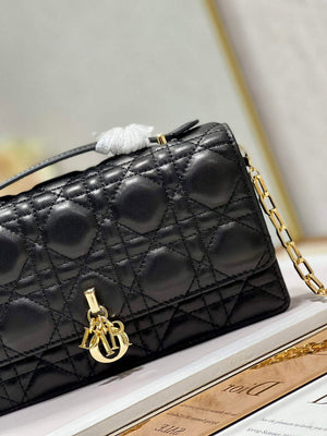 Dior S0980 Mini Miss Dior Bag Latte Cannage Lambskin Black - Default Title - View 4