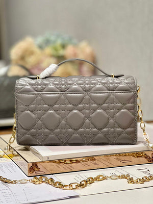 Dior S0980 Mini Miss Dior Bag Latte Cannage Lambskin Dark gray - Default Title - View 5