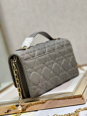 Dior S0980 Mini Miss Dior Bag Latte Cannage Lambskin Dark gray - Default Title - View 6