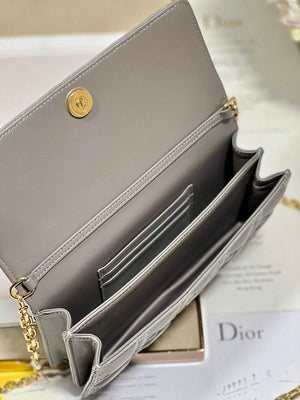 Dior S0980 Mini Miss Dior Bag Latte Cannage Lambskin Dark gray - Default Title - View 8