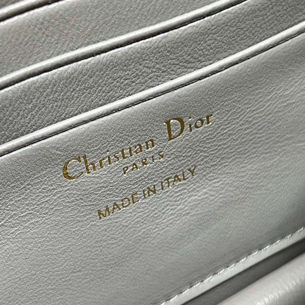 Dior S0980 Mini Miss Dior Bag Latte Cannage Lambskin Dark gray