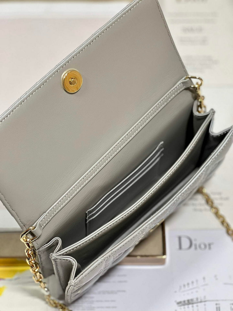 Dior S0980 Mini Miss Dior Bag Latte Cannage Lambskin Gray - Default Title - View 8