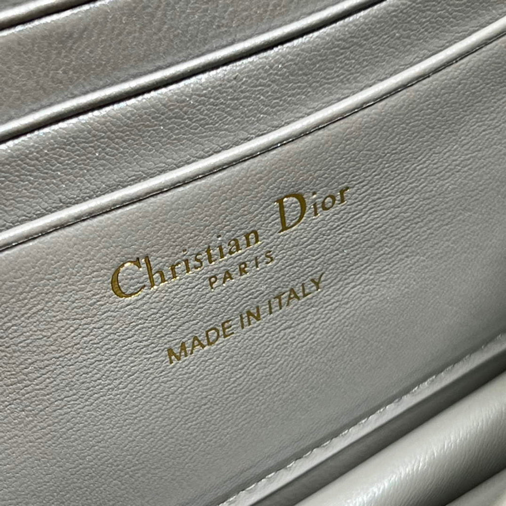 Dior S0980 Mini Miss Dior Bag Latte Cannage Lambskin Gray