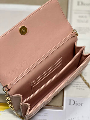 Dior S0980 Mini Miss Dior Bag Latte Cannage Lambskin Pink - Default Title - View 8