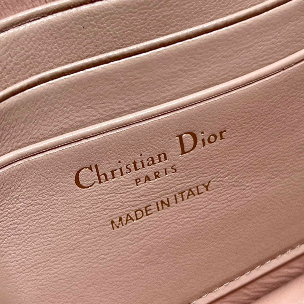 Dior S0980 Mini Miss Dior Bag Latte Cannage Lambskin Pink