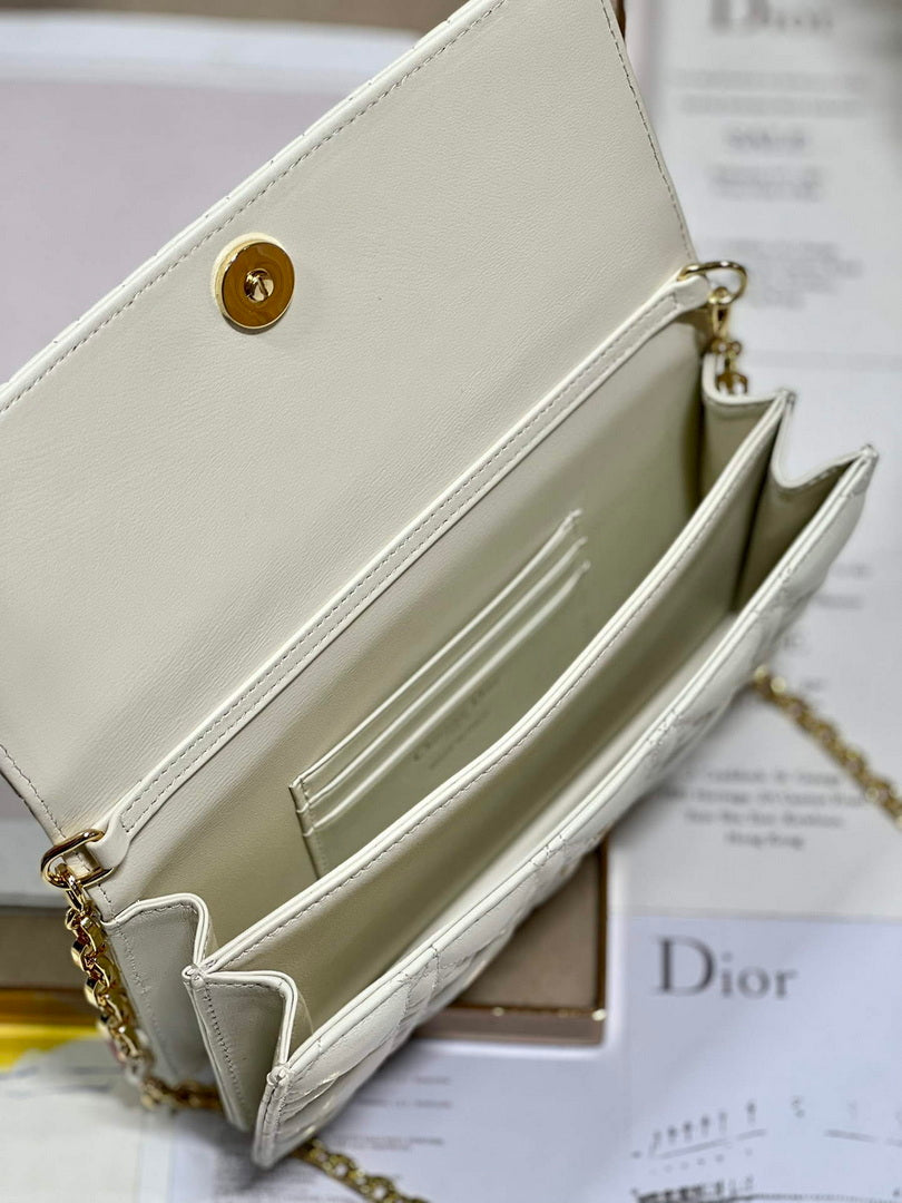 Dior S0980 Mini Miss Dior Bag Latte Cannage Lambskin White - Default Title - View 8
