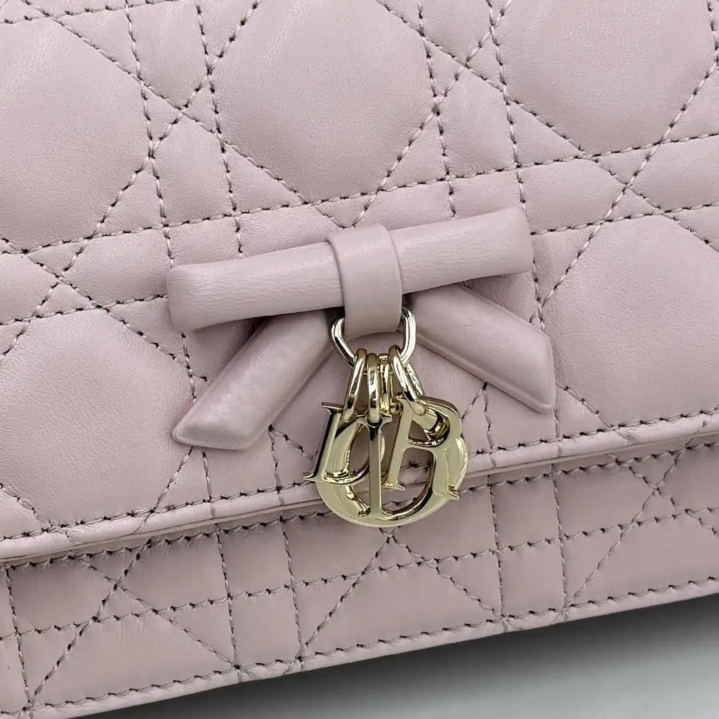 Dior S0984 My Dior Mini Bag Rose Soupir Cannage Lambskin
