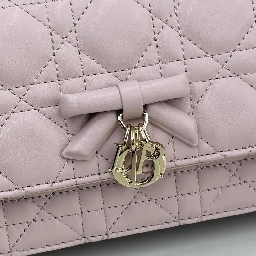 Dior S0984 My Dior Mini Bag Rose Soupir Cannage Lambskin