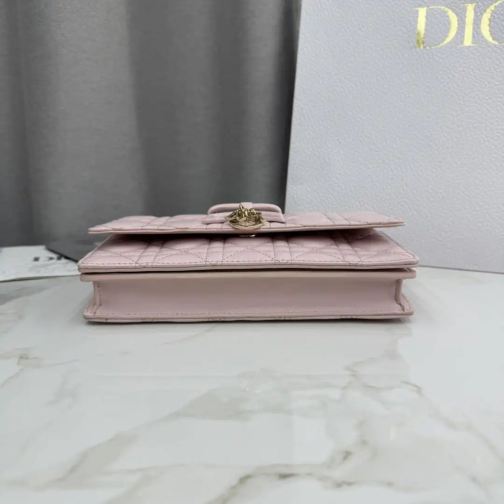 Dior S0984 My Dior Mini Bag Rose Soupir Cannage Lambskin