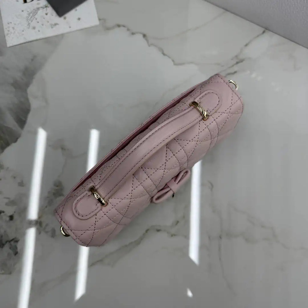 Dior S0984 My Dior Mini Bag Rose Soupir Cannage Lambskin