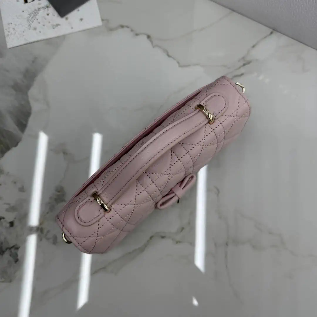 Dior S0984 My Dior Mini Bag Rose Soupir Cannage Lambskin