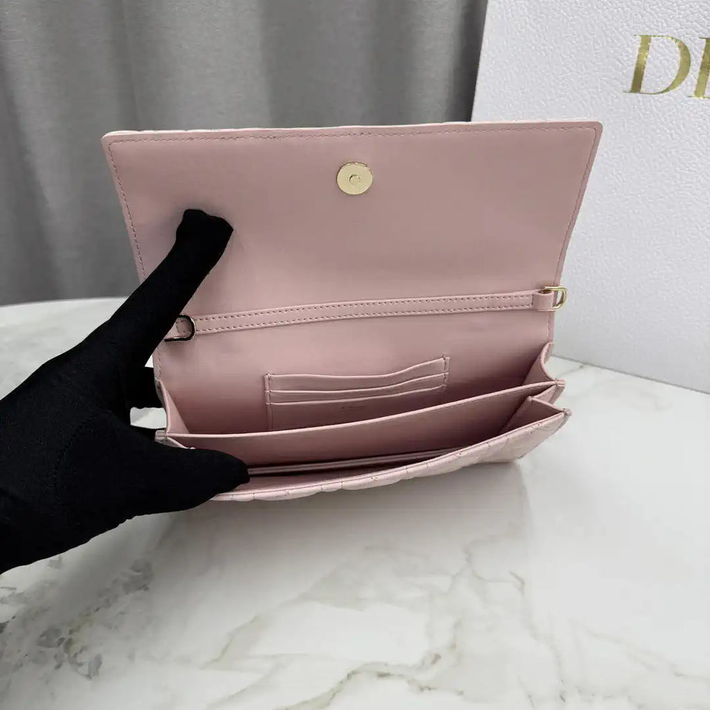 Dior S0984 My Dior Mini Bag Rose Soupir Cannage Lambskin