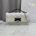 Dior S0984 My Dior Mini White Cannage Lambskin Black Bow